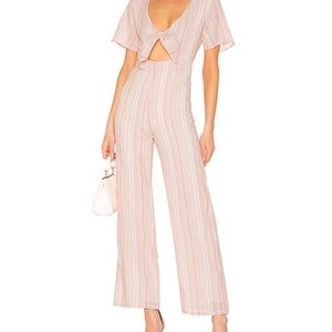 Superdown Mollie tie front jumpsuit